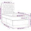 Box spring postel s matrací a LED 90x200 cm samet [3136282] (Barva Tmavě šedá)