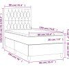 Box spring postel s matrací a LED 90x190 cm samet [3136280] (Barva Růžová)