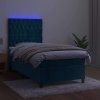 Box spring postel s matrací a LED 90x190 cm samet [3136280] (Barva Růžová)