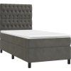 Box spring postel s matrací a LED 90x190 cm samet [3136280] (Barva Růžová)