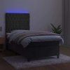 Box spring postel s matrací a LED 90x190 cm samet [3136280] (Barva Růžová)