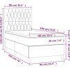 Box spring postel s matrací a LED 90x190 cm samet [3136280] (Barva Růžová)