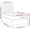 Box spring postel s matrací a LED 90x190 cm samet [3136280] (Barva Růžová)
