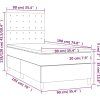 Box spring postel s matrací a LED 90x190 cm samet [3136339] (Barva Tmavě moddrá)