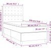 Box spring postel s matrací a LED 90x190 cm samet [3136339] (Barva Tmavě moddrá)