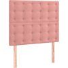 Box spring postel s matrací a LED 90x190 cm samet [3136339] (Barva Tmavě moddrá)