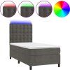 Box spring postel s matrací a LED 90x190 cm samet [3136339] (Barva Tmavě moddrá)