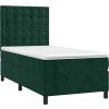Box spring postel s matrací a LED 90x190 cm samet [3136339] (Barva Tmavě moddrá)