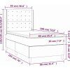 Box spring postel s matrací 90x190 cm samet [3132892] (Barva Tmavě šedá)