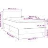 Box spring postel s matrací a LED 80x200 cm samet [3134251] (Barva Černá)
