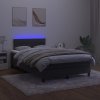 Box spring postel s matrací a LED 120x200 cm samet [3134457] (Barva Tmavě moddrá)