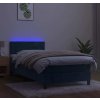 Box spring postel s matrací a LED 80x200 cm samet [3134431] (Barva Černá)