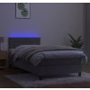 Box spring postel s matrací a LED 80x200 cm samet [3134431] (Barva Černá)