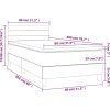 Box spring postel s matrací a LED 80x200 cm samet [3134431] (Barva Černá)
