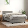 Box spring postel s matrací 80 x 200 cm samet [3141334] (Barva Růžová)