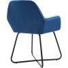 Jídelní židle 6 ks samet [277006] (Barva Modrá)