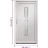 Vchodové dveře antracitové 108 x 200 cm PVC [3187889] (Barva bílá zvenku / bílá uvnitř)