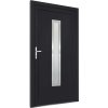 Vchodové dveře antracitové 108 x 200 cm PVC [3187889] (Barva bílá zvenku / bílá uvnitř)
