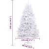 Umělý sklápěcí vánoční stromek se stojanem 240 cm [357788] (Barva Bílá)