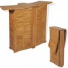 Skládací barový stolek 155 x 53 x 105 cm masivní teakové dřevo [43804]