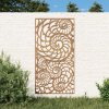 Zahradní nástěnná dekorace 105 x 55 cm cortenová ocel Ulita [824476]