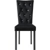 Jídelní židle 4 ks samet [246487] (Barva Černá)