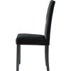 Jídelní židle 4 ks samet [246487] (Barva Černá)