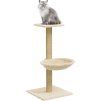 Škrabadlo pro kočky se sisalovým sloupkem 74 cm [171588] (Barva Krémová)
