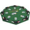 Skládací pokerová deska na stůl 2dílná osmiúhelníková zelená [80209]