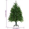 Umělý vánoční stromek s realistickým jehličím 120 cm [321021] (Barva Bílá)