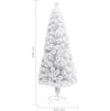 Vánoční stromek s LED osvětlením 240 cm optické vlákno [328453] (Barva Bílá)