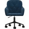 Otočná kancelářská židle samet [344868] (Barva Tmavě šedá)