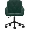 Otočná kancelářská židle samet [344868] (Barva Tmavě šedá)