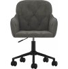 Otočná kancelářská židle samet [344868] (Barva Tmavě šedá)