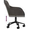 Otočná kancelářská židle samet [344868] (Barva Tmavě šedá)