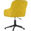 Otočná kancelářská židle samet [344863] (Barva Žlutá)