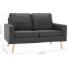 2místná pohovka textil [288704] (Barva Tmavě šedá)