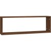 Nástěnné obdélníkové police 2 ks 80 x 15 x 26,5 cm [815915] (Barva Kouřový dub)
