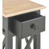 Odkládací stolek 27 x 27 x 65,5 cm dřevo [280058] (Barva Krémová a antracitová)