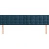Čela postele 180x5x78/88 cm samet [346514] (Barva Tmavě moddrá)