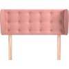 Čelo postele typu ušák 93x23x78/88 cm samet [3117619] (Barva Růžová)