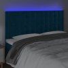 Čelo postele s LED 180x5x118/128 cm samet [3122920] (Barva Černá)