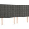Čelo postele s LED 180x5x118/128 cm samet [3122920] (Barva Černá)