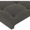 Čelo postele s LED 180x5x118/128 cm samet [3122920] (Barva Černá)