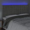 Čelo postele s LED 180x5x118/128 cm samet [3122920] (Barva Černá)