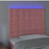 Čelo postele s LED 90x5x118/128 cm samet [3122899] (Barva Růžová)