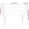 Čelo postele s LED 83 x 16 x 78/88 cm samet [3123409] (Barva Tmavě zelená)