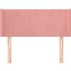 Čelo postele typu ušák 93x16x78/88 cm samet [3118529] (Barva Růžová)