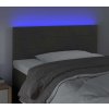 Čelo postele s LED 80 x 5 x 78/88 cm samet [3121783] (Barva Tmavě šedá)