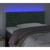 Čelo postele s LED 80 x 5 x 78/88 cm samet [3121783] (Barva Tmavě šedá)
